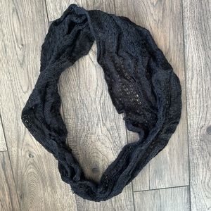 Black knitted infinity scarf